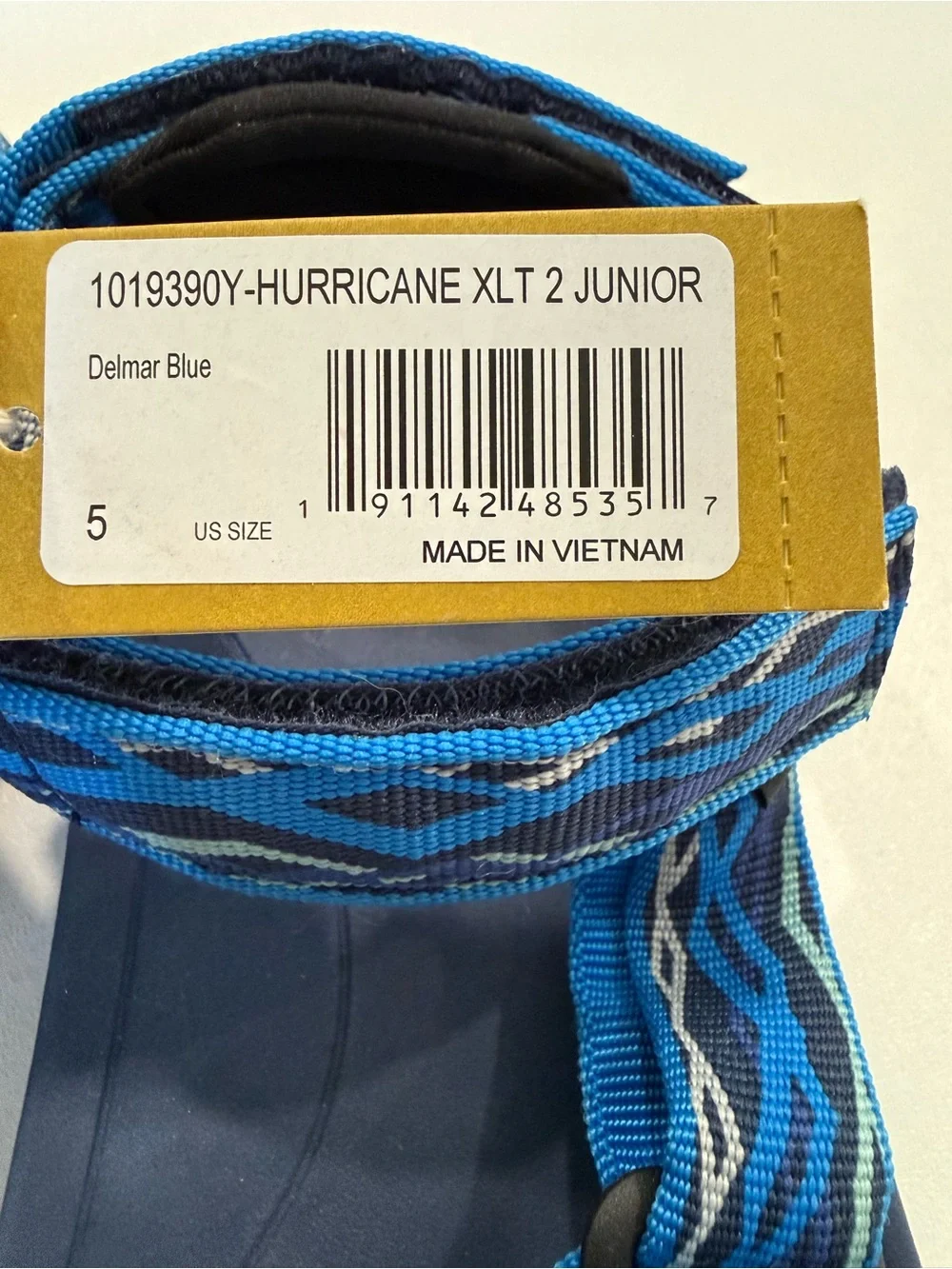 Teva Hurricane XLT 2 Junior Strappy Sandals Youth 5 Delmar Blue NWT